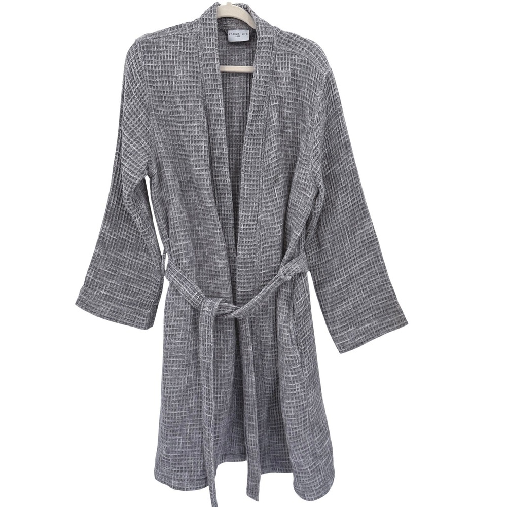 Parachute Waffle Robe Slate Grey 100% Turkish Cotton Large Loungewear